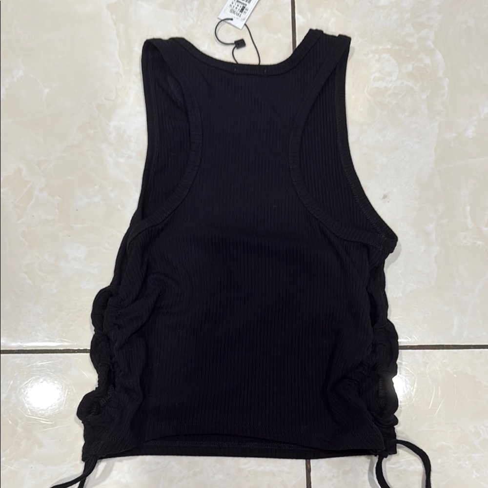 Garage Black Ribbed Tank Top - Picture 3 of 3